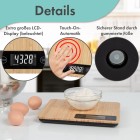 Báscula de cocina ProfiCook Bamboo PC-KW 1271