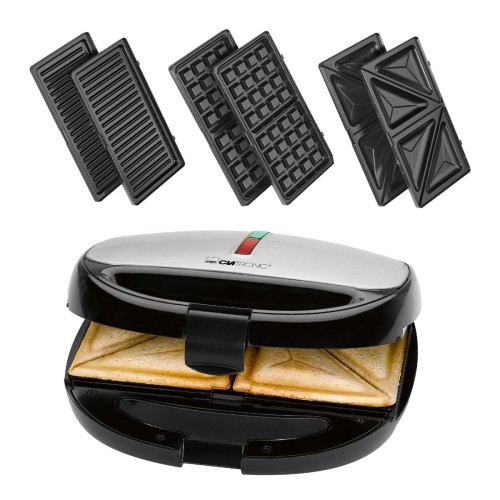Sandwichera Clatronic con placas extraíbles 3 en 1 