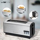 Tostadora INOX Ranuras anchas Clatronic TA 3687